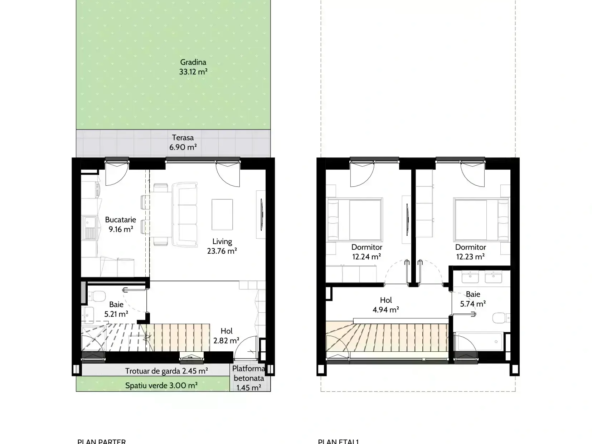 Pipera Plaza LUX Apartament 3 Camere Cu Gradina Comision 0