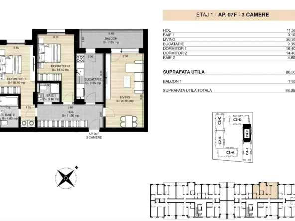 Apartament 3 Camere LUX - Comision 0%