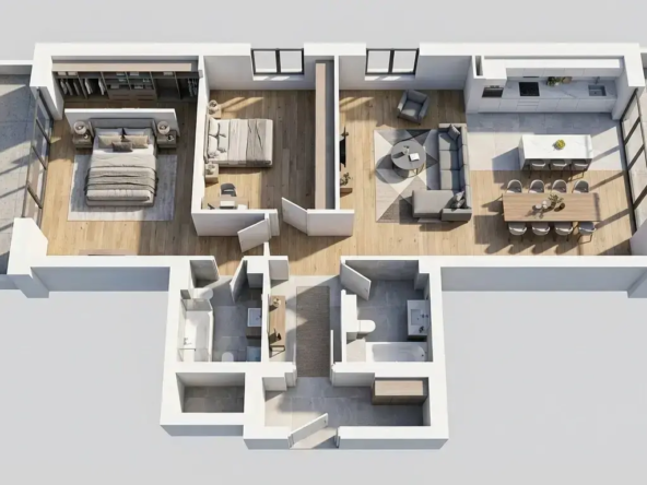 Penthouse 3 Camere de Vânzare - Erou Iancu Nicolae - Bloc Boutique P+4